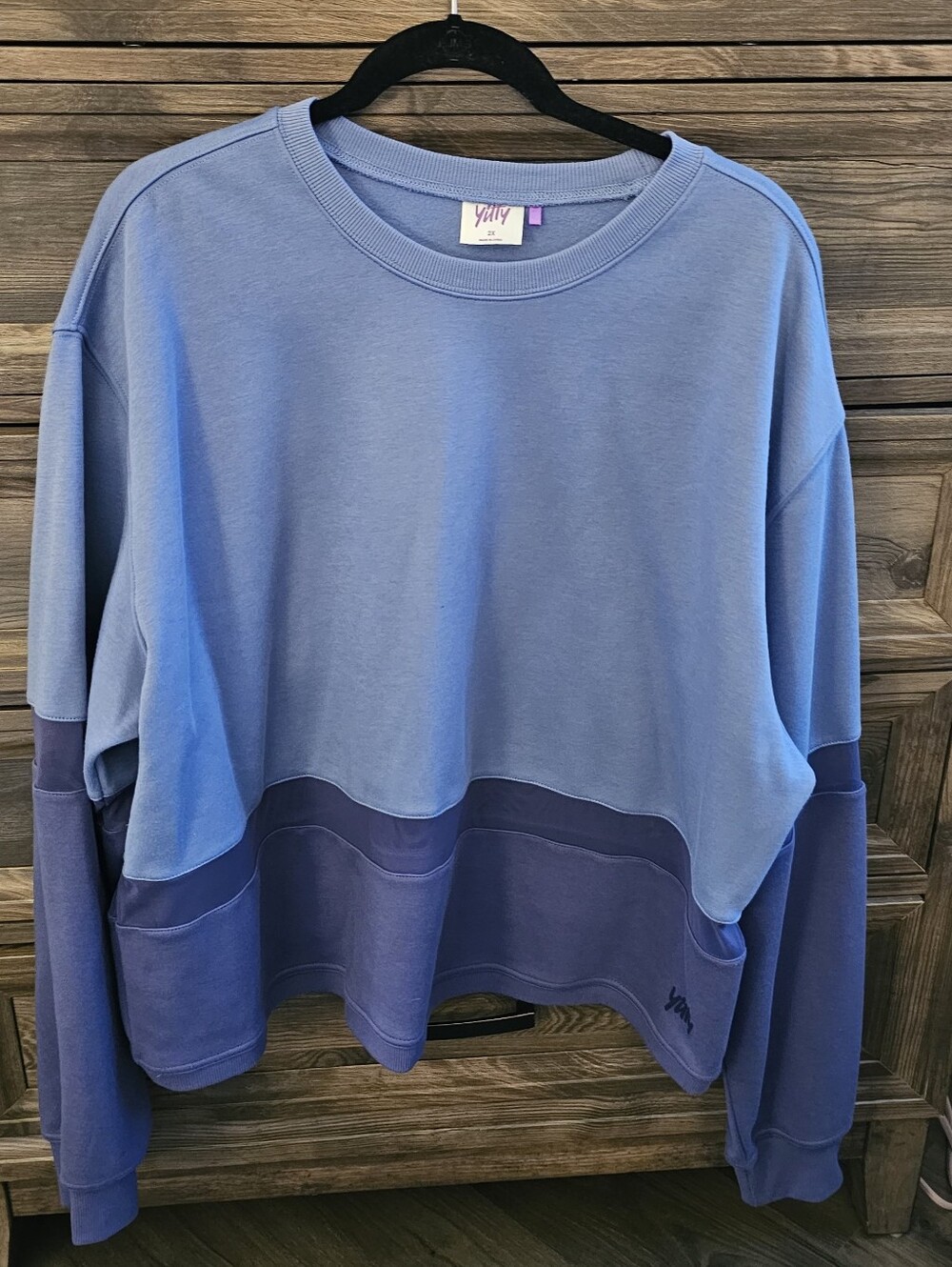 YITTY Two-Tone Periwinkle and Deep Periwinkle Sweatshirt